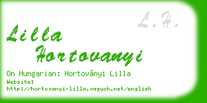 lilla hortovanyi business card